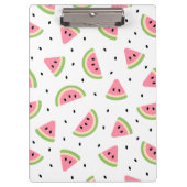 ピンクのスイカ、スイカの種子、夏のパターン クリップボード (正面)