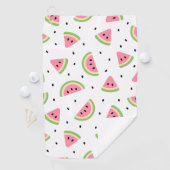 ピンクのスイカ、スイカの種子、夏のパターン ゴルフタオル (インサイチュ)