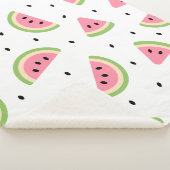 ピンクのスイカ、スイカの種子、夏のパターン シェルパブランケット (3/4)