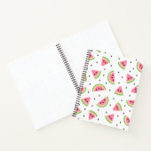 ピンクのスイカ、スイカの種子、夏のパターン ノートブック (内部)