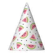 ピンクのスイカ、スイカの種子、夏のパターン パーティーハット (左)