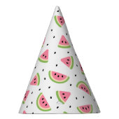 ピンクのスイカ、スイカの種子、夏のパターン パーティーハット (右)