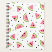 ピンクのスイカ、スイカの種子、夏のパターン プランナー手帳 (正面)