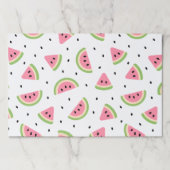 ピンクのスイカ、スイカの種子、夏のパターン ペーパーパッド (正面)