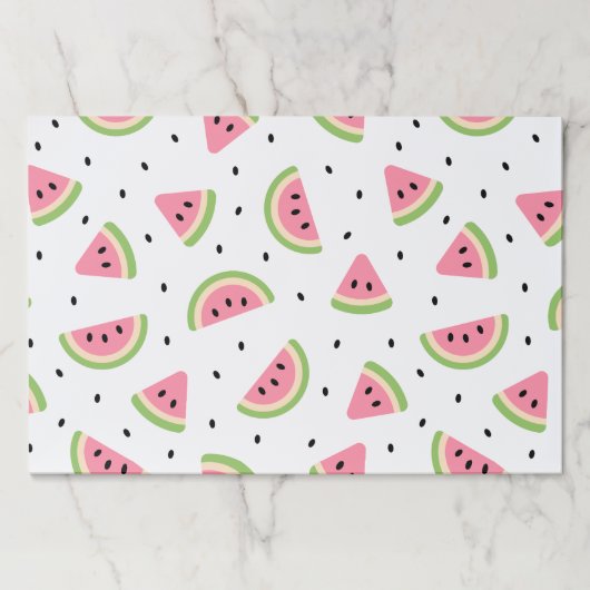 ピンクのスイカ、スイカの種子、夏のパターン ペーパーパッド (正面)