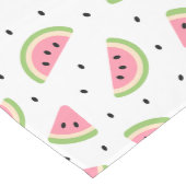 ピンクのスイカ、スイカの種子、夏のパターン ミディアムテーブルランナー (コーナー)