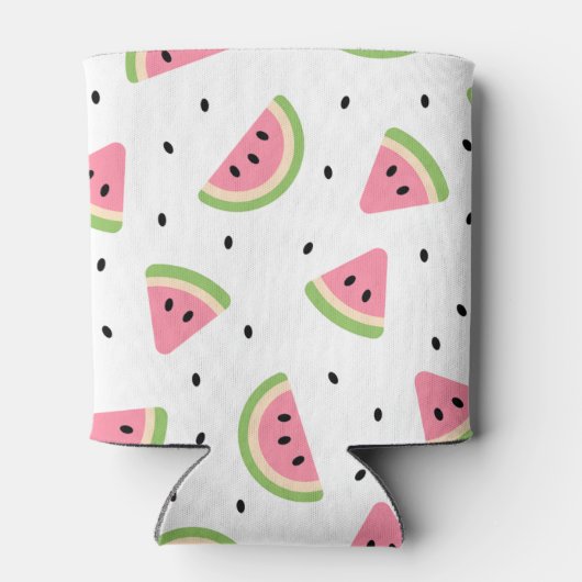 ピンクのスイカ、スイカの種子、夏のパターン 缶クーラー (裏面)
