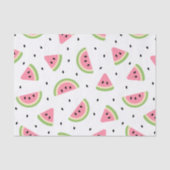 ピンクのスイカ、スイカの種子、夏のパターン 薄葉紙 (正面)