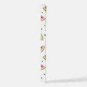 ピンクのスイカ、スイカの種子、夏のパターン iPhoneケース (右側面)