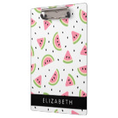 ピンクのスイカ、スイカの種、あなたの名前 クリップボード (左)