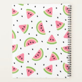 ピンクのスイカ、スイカの種、あなたの名前 プランナー手帳 (裏面)