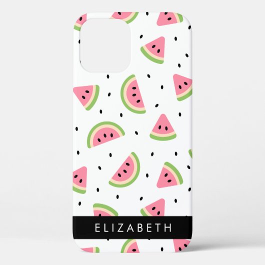 ピンクのスイカ、スイカの種、あなたの名前 Case-Mate iPhoneケース (裏面)