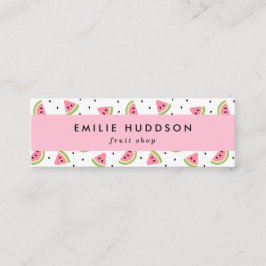 ピンクのスイカ、スイカの種、果物店 スキニー名刺