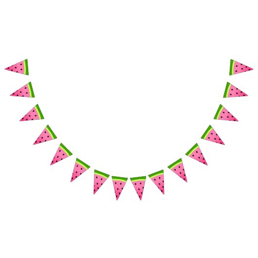 ピンクのスイカ バンティングフラッグ (全)