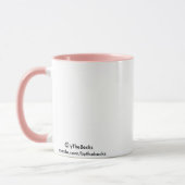 ピンクのスイレンのコーヒー・マグ マグカップ (左)