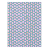 ピンクのスイレンの花をティール（緑がかった色） テーブルクロス (正面)