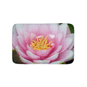 ピンクのスイレンの花 バスマット