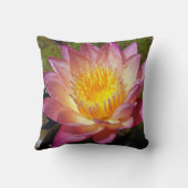 ピンクのスイレン写真 クッション (裏面)