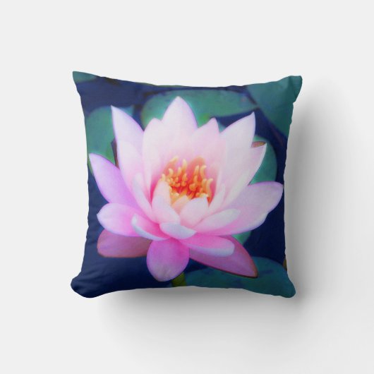 ピンクのスイレン クッション (正面)