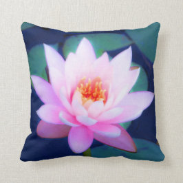 ピンクのスイレン クッション