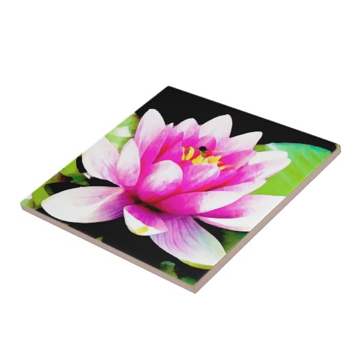 ピンクのスイレン タイル (側面)