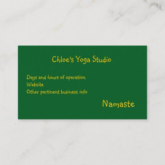 ピンクのスイレン 名刺 (裏面)