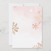 ピンクのスイートジンジャーブレッドクリスマスガールバースデー 招待状 (裏面)