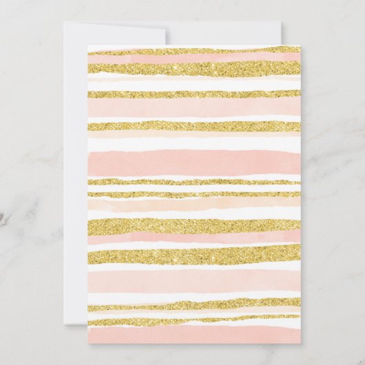 ピンクのスイートパンプキンがやってくる ベイビーシャワー 招待状 (裏面)