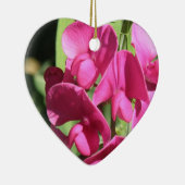 ピンクのスイートピーのオーナメント セラミックオーナメント (右)
