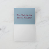 ピンクのスイートピーの水彩画の花柄 サンキューカード (内部)