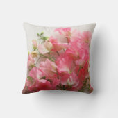 ピンクのスイートピーの花束 クッション (裏面)