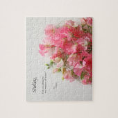 ピンクのスイートピーの花束 ジグソーパズル (縦)