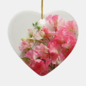ピンクのスイートピーの花束 セラミックオーナメント (裏面)