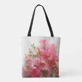 ピンクのスイートピーの花束 トートバッグ (裏面)