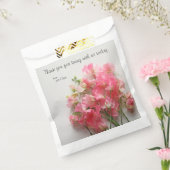 ピンクのスイートピーの花束 フェイバーバッグ (封をした状態)