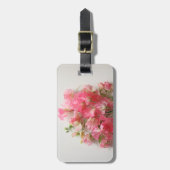 ピンクのスイートピーの花束 ラゲッジタグ (正面縦)