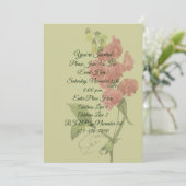 ピンクのスイートピー花の党 招待状 (スタンド正面)