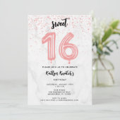 ピンクのスイート16 サーティーンパーティー 招待状 (スタンド正面)