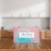 ピンクのスカイアーティスト水の色のスカイビューティフルプロファイル 予約カード