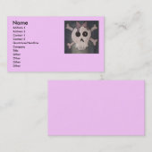 ピンクのスカルの名刺 名刺 (正面/裏面)