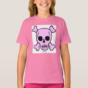 ピンクのスカルのTシャツ Tシャツ