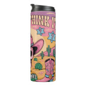 ピンクのスカルカウボーイオーバーシンクしない タンブラー (回転右)