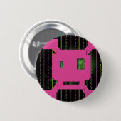ピンクのスカル 缶バッジ (正面&裏面)