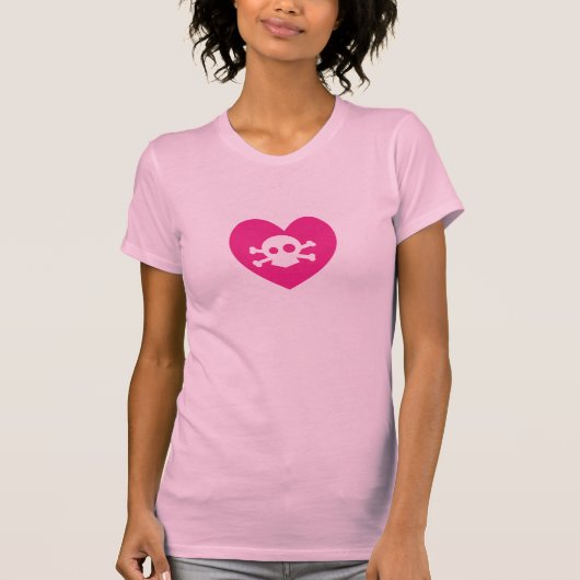 ピンクのスカル Tシャツ (正面)