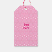 ピンクのスカーフを巻いたかわいい白い子犬の写真G ギフトタグ (裏面)