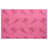 ピンクのスキーパターン ファブリック (ファットクウォーター)