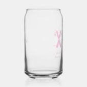 ピンクのスキー場後のウィンターブライダルパーティーのお土産 ガラス缶 (右)