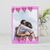 ピンクのスクラップブック写真バレンタインデーのカード シーズンカード (スタンド正面)