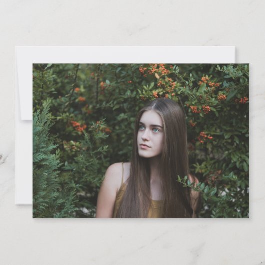 ピンクのスクラブナース写真彼女はそれを卒業した 招待状 (裏面)