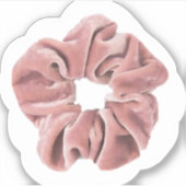 ピンクのスクルンチーステッカー シール (正面)